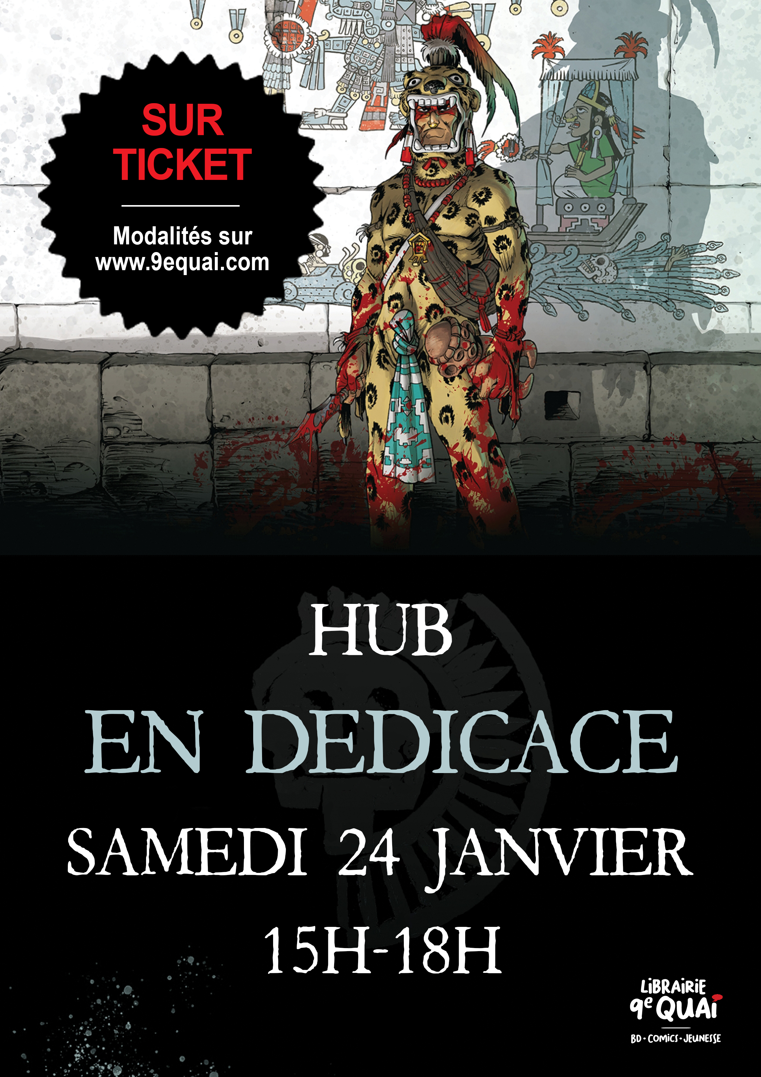 affiche dédicace HUB